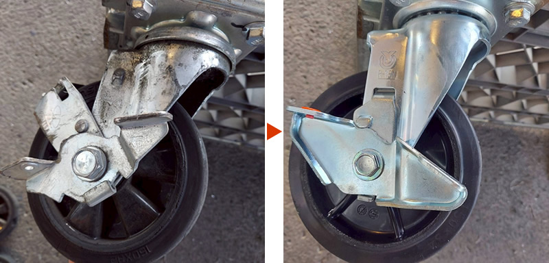 キャスター部品交換の修理事例